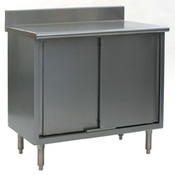 Eagle Group CBH3084SE-BS 30" x 84" spec-master enclosed worktable with backsplash and hinged do