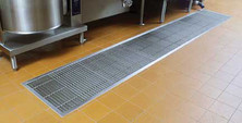 Eagle Group ASFT-1296-SG 12" x 96" stainless steel grating, anti-splash floor trough.