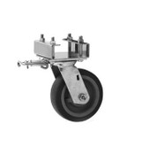 Eagle Group CPB6Z-800 Eaglebrite Zinc Swivel/Lock Caster, Polyurethane tread, 6" Dia, 800 lbs Cap