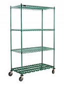 Eagle Group DS4-CP74-2448Z 24" x 48" zinc, mobile starter unit with dunnage shel