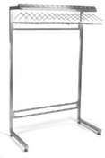 Eagle Group EP2484-DGRR 24" x 84" electropolished finish, freestanding double gowning rack, re