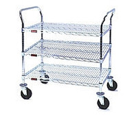 Eagle Group EU3-2436C 24" x 36" chrome, three-shelf - medium duty utility cart.