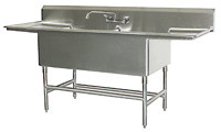 Eagle Group FFN2740-2-30-14/3 30 1/2" x 101 5/8" spec-master FFN series flush front sink two compart