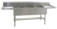 Eagle Group FFN2748-2-30-14/3 30 1/2" x 109 5/8" spec-master FFN series flush front sink two compart