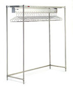 Eagle Group EP2460-GR 24" x 60" electropolished finish, freestanding gowning rack with hang