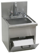 Eagle Group HWC-E 16 9/16" x 14" x 21 1/4" wall-mountable "space saver" hand wash sink