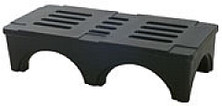 Eagle Group PD3622 22" x 36" x 12" black polymer dunnage rack. 2000 lb. capacity