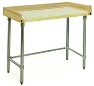 Eagle Group MT3096ST-BS 30" x 96" hardwood table with backsplash, end splashes and stainless s