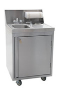 Eagle Group PHS-S-H 24" x 26" x 44 3/4" hot and cold water stainless steel sink bowl.