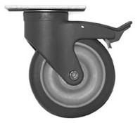 Eagle Group PCPS5-250 Polymer Caster, Polyurethane tread, 5" Dia, 250 lbs Cap