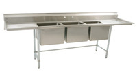 Eagle Group S16-20-3-18 103" three compartment - S16 series sink with 20" x 20" bowls and (2)