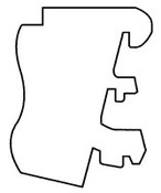 Eagle Group S12 12" Streater replacement bracket for wire display shelving.