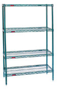 Eagle Group S4-63-1872VG Valu-Gard green epoxy Four-Shelf Starter Unit, 18" W x 72" L x 63 H