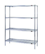 Eagle Group S4-74-1848C Chrome Four-Shelf Starter Unit, 18" W x 48" L x 74 H