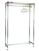 Eagle Group S2472-GRT 24" x 72" stainless steel finish, freestanding gowning rack with hange
