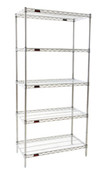 Eagle Group S5-74-2160V Valu-Master gray epoxy Five-Shelf Starter Unit, 21" W x 60" L x 74 H