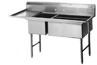 Eagle Group SFN3052-3-18RorL-14/3 37" x 75 1/2" spec-master SFN series three compartment-2 size sink