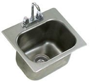 Eagle Group SR14-10-9.5-1 15" x 16 5/8" one-compartment, counter drop-in sink with self rim desi