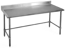 Eagle Group T2484GTEM-BS 24" x 84" 14/304 stainless steel top worktable; flat top, stainless st