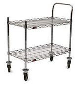 Eagle Group U2-1836C-RP 18" x 36" RediPak 2-shelf cart, includes one handle, two