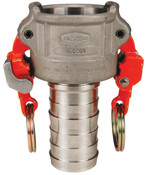 Dixon RLC150EZ 1-1/2" Vent Lock EZ Bosslock Fem Coupler x Crimp Style Hose Shank 316SS