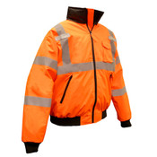 Radians SJ11-3ZOS-2X HI Viz Jacket Class 3, Two-In-One Bomber Jacket, Orange, 2X-Large