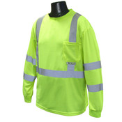 Radians ST21-3PGS-M Saftey T-Shirt Class 3, Long Sleeve, Green, Medium