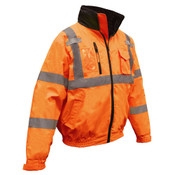 Radians SJ21-3ZOS-3X HI Viz Jacket Class 3, Three-In-One Bomber Jacket, Orange, 3X-Large