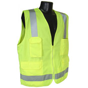 Radians SV7G4X Saftey Vest Class 2, Surveyor, Solid/Mesh Greeneen, 4X-Large