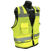 Radians SV59-2ZGD-M Saftey Vest Class 2, Heavy Duty Surveyor, Mesh/Solid Green, Medium