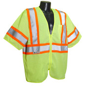 Radians SV22-3ZGM-L Saftey Vest Class 3, Economy, Mesh Green, Large