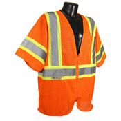 Radians SV22-3ZOM-2X Saftey Vest Class 3, Economy, Mesh Orange, 2X-Large
