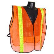 Radians SVO2 Saftey Vest Non-Rated, 2" Tape, Orange Mesh, Universal Size