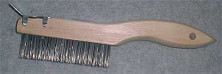 Foxy Mfg 20014 Shoe Handle Wire Scratch Brush With Scraper