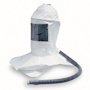 Allegro 9909-CHD Deluxe Tyvek Double Bib Hard Hat Hood w/ Hard Hat w/ Personal Air Cooler, w/Hansen