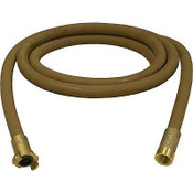 1" Blast Hose Assembly, Tan, 12-1/2 Ft, Brass Fittings