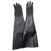 Glove, Textured Rubber, Black, 8" Dia x 24", Pair