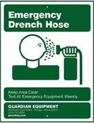 Drench Hose Sign