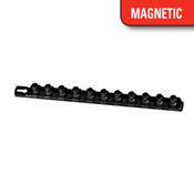 Ernst 8425M-Black-1/2" 13" Magnetic Socket Organizer and 11 Twist Lock Clips
