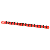 Ernst 8401-Red - 3/8" 18" Socket Organizer and 15 Twist Lock Clips