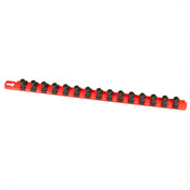 Ernst 8402-Red - 1/2" 18" Socket Organizer and 15 Twist Lock Clips