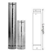 MetalBest 107024 Round Gas Vent Pipe, 7" ID, 2 Ft Long