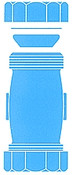 Campbell Mfg GCC6 1-1/2"Galvanized Compression Coupling,Long,Sbr