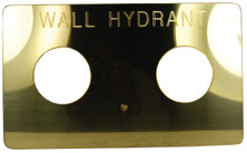 Dixon WP2H-HY-P 2 HOLE 3-3/8" TWO-WAY WALL PLATE WALL HYDRANT 7-5/8" CTR POL BRASS