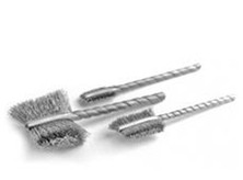 Brush Research BB-1/4" Thread Cleaning Brushes, Butterfly Type, .006 Brass Wire Fill