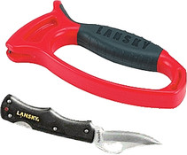 Lansky LAN LSTCN-045 Deluxe Quick Edge Knife Sharpener With Bonus Lockback Knife