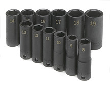 Sk Hand Tools SK4082 
12 Pc. 3/8" Drive 6 Pt. Deep Metric Impact Socket Set