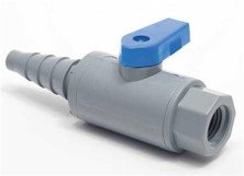 SMC 6388190 Ball Valve, 3/8 In, Barb x FNPT , PVC