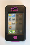 iPhone 4 case black w/ purple accents