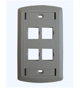 Suttle 4 Outlet Faceplate - White